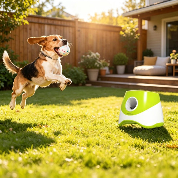English Elm Fun Automatic Ball Launcher for Small Medium Dogs with Sensor and Three Distance Modes T3971P578566