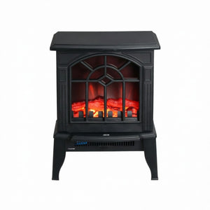 English Elm Freestanding Electric Stove Heater with Flickering Flame Ambiance for Any Room T3971P585266