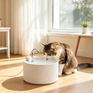 English Elm 2.2L(74oz) Ceramic Pet Water Fountain BPA Free Quad Filter Ultra Quiet Faucet Flow T3971P595510