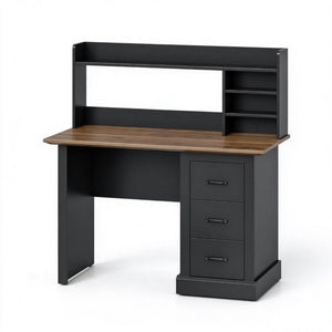English Elm Home Office Hutch Desk Farmhouse Style with 3 Drawers and Cubbies for Study Nooks T3971P612025