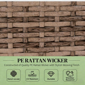 English Elm Garden PE Rattan Modular Outdoor Sectional Sofa Set Seats Six with Wicker Coffee Table T3971S00124