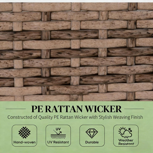 English Elm Garden PE Rattan Modular Outdoor Sectional Sofa Set Seats Six with Wicker Coffee Table T3971S00124