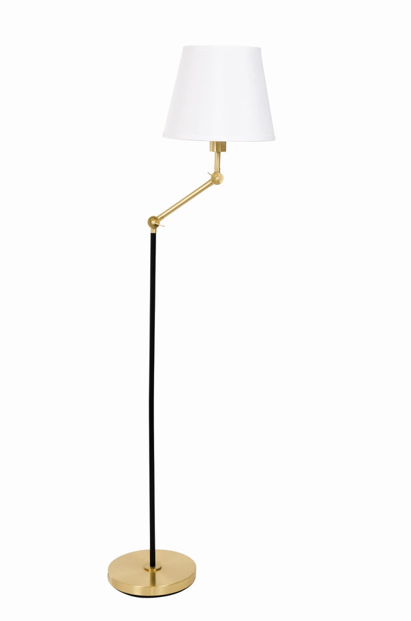 House Of Troy Taylor Adjustable Floor Lamps In Elegant Black And Satin Nickel - Modern Design For Any Space Black,Brushed Brass Metal T400-blkbb