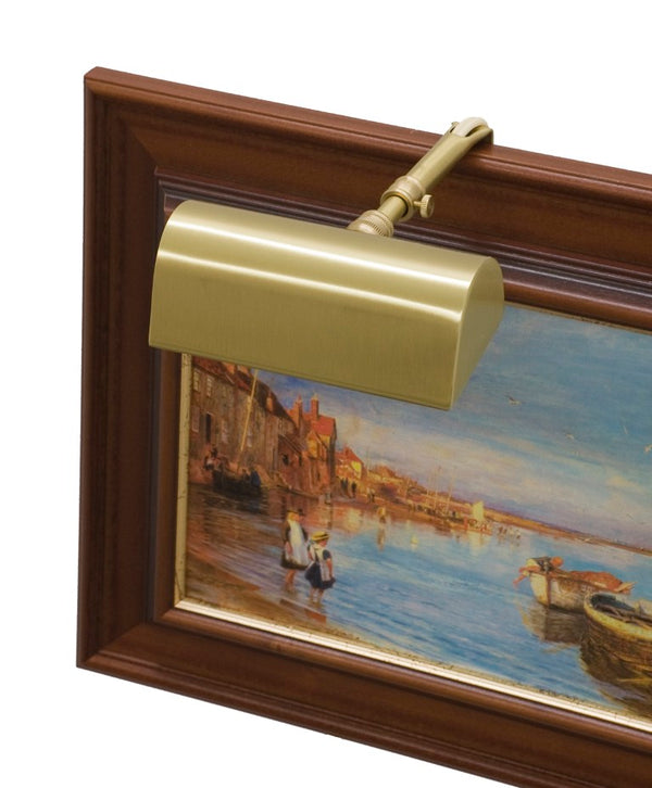 House of Troy Traditional Plug-In Picture Light with Telescoping Metal Arm for Framed Wall Art Satin Brass T5-51