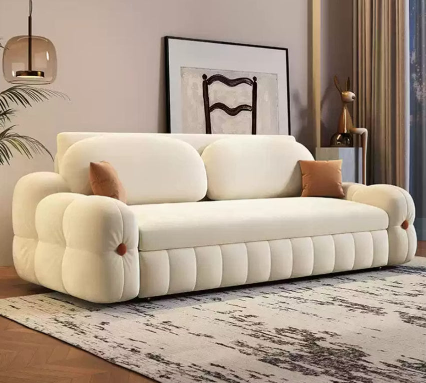 English Elm 74.8 Inch Convertible Sleeper Sofa with Foam Cushions for Modern Living Rooms T5686S00029