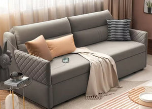 English Elm Versatile Convertible Sleeper Sofa with Concealed Storage for Modern Living Spaces T5686S00041