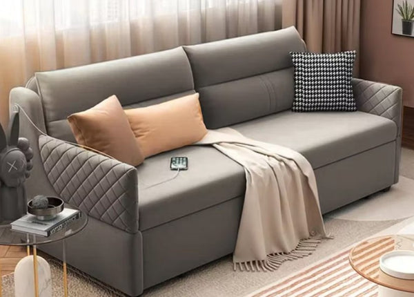 English Elm Versatile Convertible Sleeper Sofa with Concealed Storage for Modern Living Spaces T5686S00041