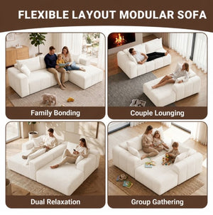 English Elm Modular L Shaped Corduroy Sectional with Memory Foam Cushions and Left Facing Chaise T5831S00002