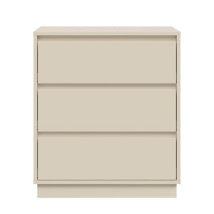English Elm Large Matte Beige 3 Drawer Chest Set of 2 with Silent Glide Handle Free Modern Storage T6051P537814
