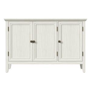 English Elm Buffet Credenza with Three Doors Adjustable Shelves Antique Bronze Hardware for Living Room T6051P539591