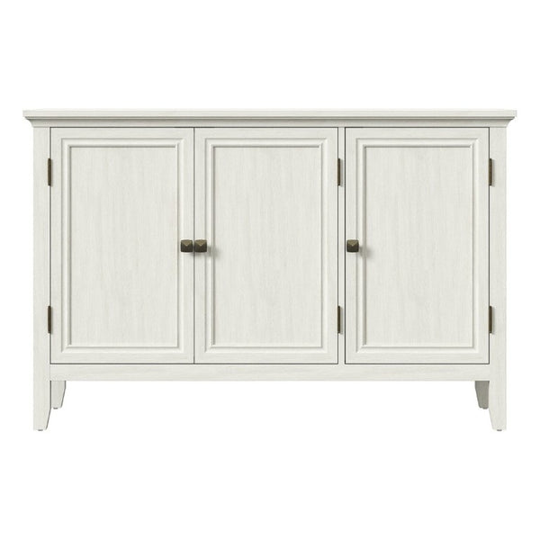 English Elm Buffet Credenza with Three Doors Adjustable Shelves Antique Bronze Hardware for Living Room T6051P539591