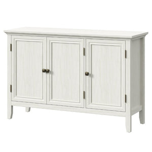 English Elm Buffet Credenza with Three Doors Adjustable Shelves Antique Bronze Hardware for Living Room T6051P539591