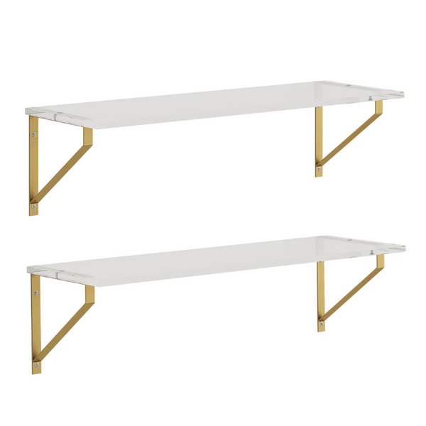 English Elm Dresser with X Front Drawers Gold Knobs Acrylic Shelves White Modern Kids Bedroom T6051P539635