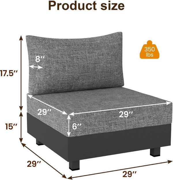 English Elm Aluminum Deep Seat Patio Chair Set with Thick Foam Cushions for Outdoor Lounging T6051P586197