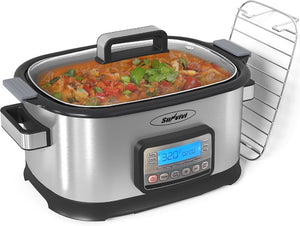 English Elm 11-In-1 Programmable Multicooker 6.5Qt Nonstick Slow Roast Steam Bake Delay Start T6051P589562