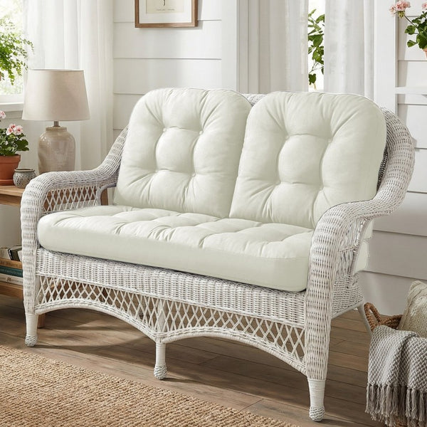 English Elm Wicker Chair Cushion Set of 3 Tufted Olefin Waterproof Extra Thick Patio Seating T6136P516314