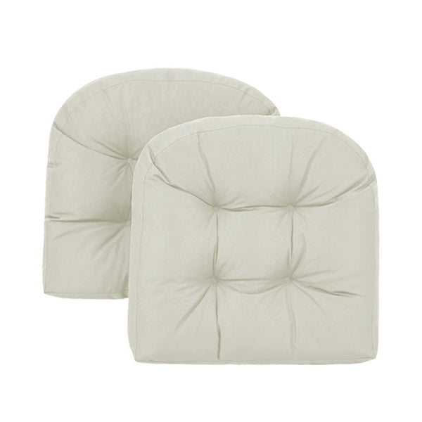 English Elm Wicker Chair Cushion Set of 3 Tufted Olefin Waterproof Extra Thick Patio Seating T6136P516314