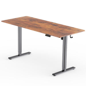 English Elm 63×28 63X28 Brown Motorized Standing Desk with Memory Presets and Child Lock for Home Office T6172P520527