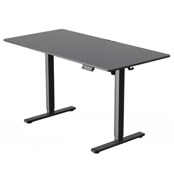 English Elm 55×28 Electric Sit Stand Desk with Memory Presets Carbon Steel Frame Home Office T6172P520548
