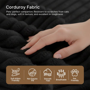 English Elm Small Corduroy Floor Chair Memory Foam Pocket Spring Accent Seat for Reading Nooks Black T6200P525940