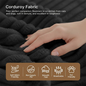 English Elm Small Corduroy Floor Chair Memory Foam Pocket Spring Accent Seat for Reading Nooks Dark Grey T6200P525942