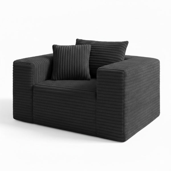 English Elm Boneless Corduroy Floor Chair with Memory Foam Support for Bedroom or Reading Nook Dark Grey T6200P525947