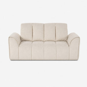 English Elm 70 Inch Chenille Loveseat with Memory Foam Pocket Springs Deep Seat for Small Spaces Light Khaki T6200P540617