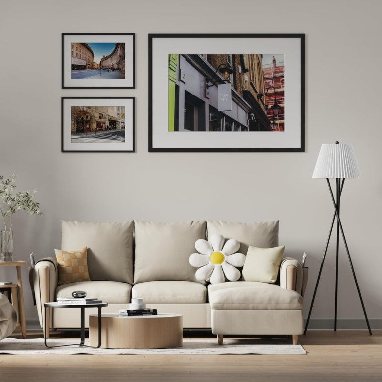 English Elm 66 Inch Tripod Floor Lamp Pleated White Shade Black Metal Base Minimalist Bedroom Light T6202P542506