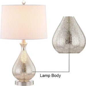 English Elm 23 Inch Handcrafted Water Glass Table Lamp Set Linen Shade Polished Nickel Bedroom Pair T6202P542539