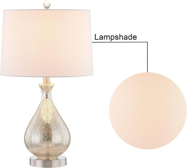 English Elm 23 Inch Handcrafted Water Glass Table Lamp Set Linen Shade Polished Nickel Bedroom Pair T6202P542539