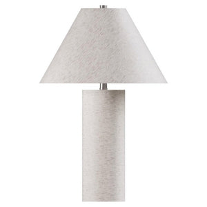 English Elm 22.75 Inch Resin Table Lamp with Linen Shade and USB Charging Ports for Bedroom T6202P547864