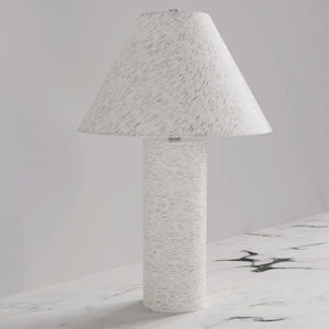 English Elm 22.75 Inch Resin Table Lamp with Linen Shade and USB Charging Ports for Bedroom T6202P547864