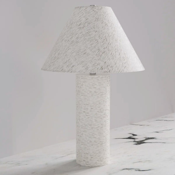English Elm 22.75 Inch Resin Table Lamp with Linen Shade and USB Charging Ports for Bedroom T6202P547864