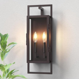 English Elm 21.5 Inch Oil Rubbed Bronze Outdoor Wall Sconce Dusk to Dawn Photosensor Lantern T6202P552135