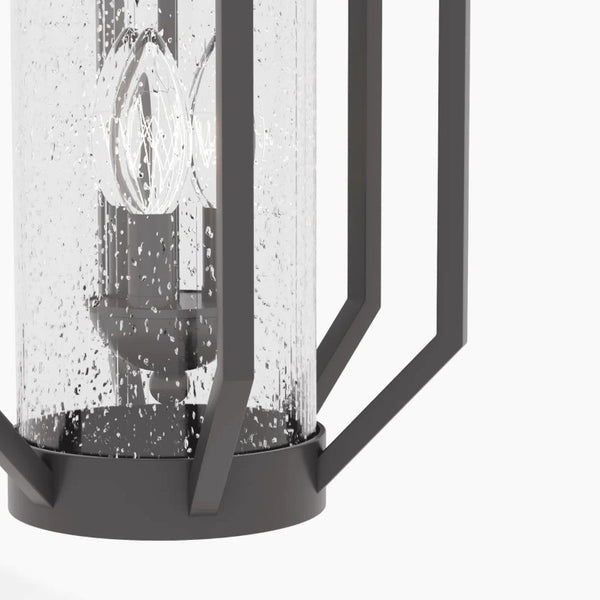 English Elm 3 Light Outdoor Hanging Lantern Iron Seeded Glass Oil Rubbed Bronze Porch Pendant T6202P571828