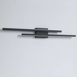 English Elm 2-Light Matte Black Wrought Iron Dimmable LED Vanity Bar for Modern Bathroom Walls T6202P571837