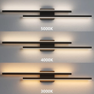 English Elm 2-Light Matte Black Wrought Iron Dimmable LED Vanity Bar for Modern Bathroom Walls T6202P571837