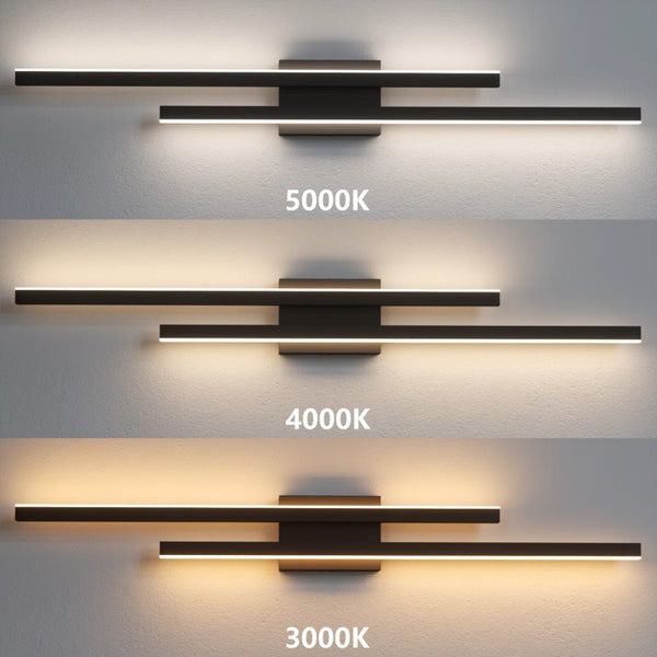English Elm 2-Light Matte Black Wrought Iron Dimmable LED Vanity Bar for Modern Bathroom Walls T6202P571837