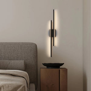 English Elm 2-Light Matte Black Wrought Iron Dimmable LED Vanity Bar for Modern Bathroom Walls T6202P571837
