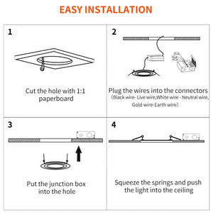English Elm 6 Inch Dimmable LED Recessed Downlights IC Rated Airtight Set of 12 for Any Room T6202P575025