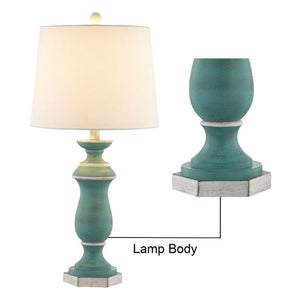 English Elm 27 Inch Farmhouse Resin Table Lamp Set of 2 with Wire Shade and 3 Way Dimming T6202P575076