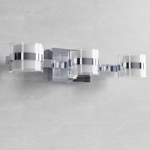 English Elm 3 Light Dimmable LED Vanity Bar Chrome Finish ETL Certified Bathroom Wall Fixture T6202P575121
