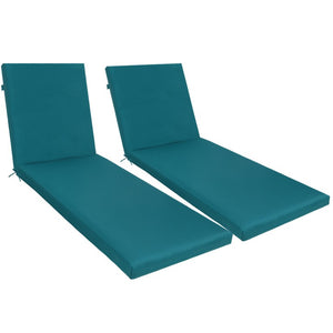 English Elm 2Pcs Outdoor Chaise Lounge Replacement Cushions UV Resistant Polyester Patio Set T6231P542250