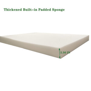 English Elm Outdoor Tufted Seat Cushions Botanical Floral Polyester Patio Dining Chair Pads with Ties Blue and White Stripes Set of 2 T6231P574491