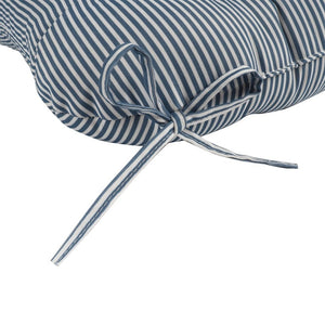 English Elm Outdoor Tufted Seat Cushion Set Waterproof Striped Patio Pads with Ties for Dining T6231P595770