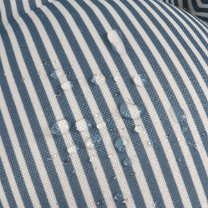 English Elm Outdoor Tufted Seat Cushion Set Waterproof Striped Patio Pads with Ties for Dining T6231P595770