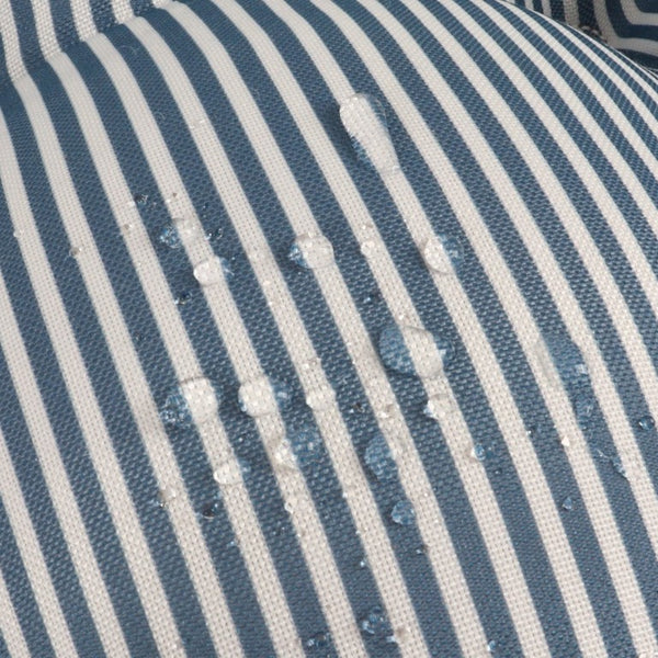 English Elm Outdoor Tufted Seat Cushion Set Waterproof Striped Patio Pads with Ties for Dining T6231P595770