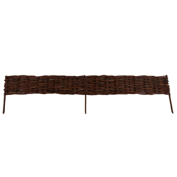 English Elm Willow Handwoven Branch Panel Set Rustic Garden Bed Border Edging for Outdoor Lawn 16×48 Inch T6325P562328
