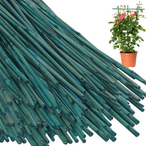 English Elm 4Ft Green Bamboo Plant Stakes Set of 200 with Twist Ties for Garden Trellis Support 4FT T6325P563372