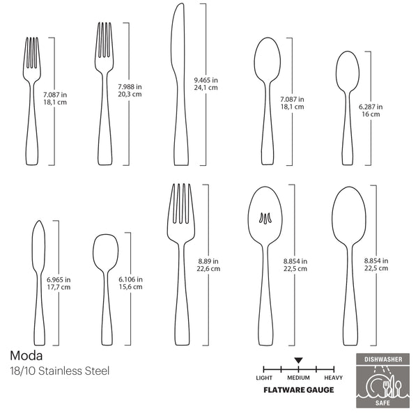 Lenox Moda 65 Piece 18/10 Stainless Steel Flatware Set Mirror Polish Serves 12 T711065DL20